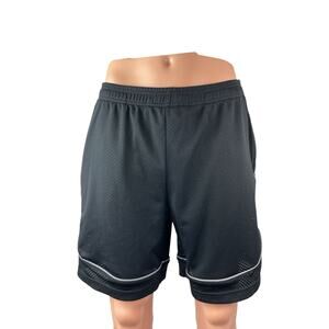 ASRV Men's Black Mesh Pull On Workout Running Gym Yoga Athletic Shorts Size L